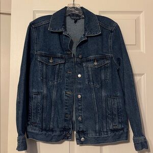 Divided Dark Blue Jean Jacket with silver buttons